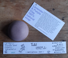 Load image into Gallery viewer, Lavender &amp; Purple Clay Organic Guest Size Soap
