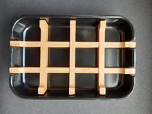 Load image into Gallery viewer, Eco Soap Dish &amp; Organic Massage Soap Bundle (black dish)
